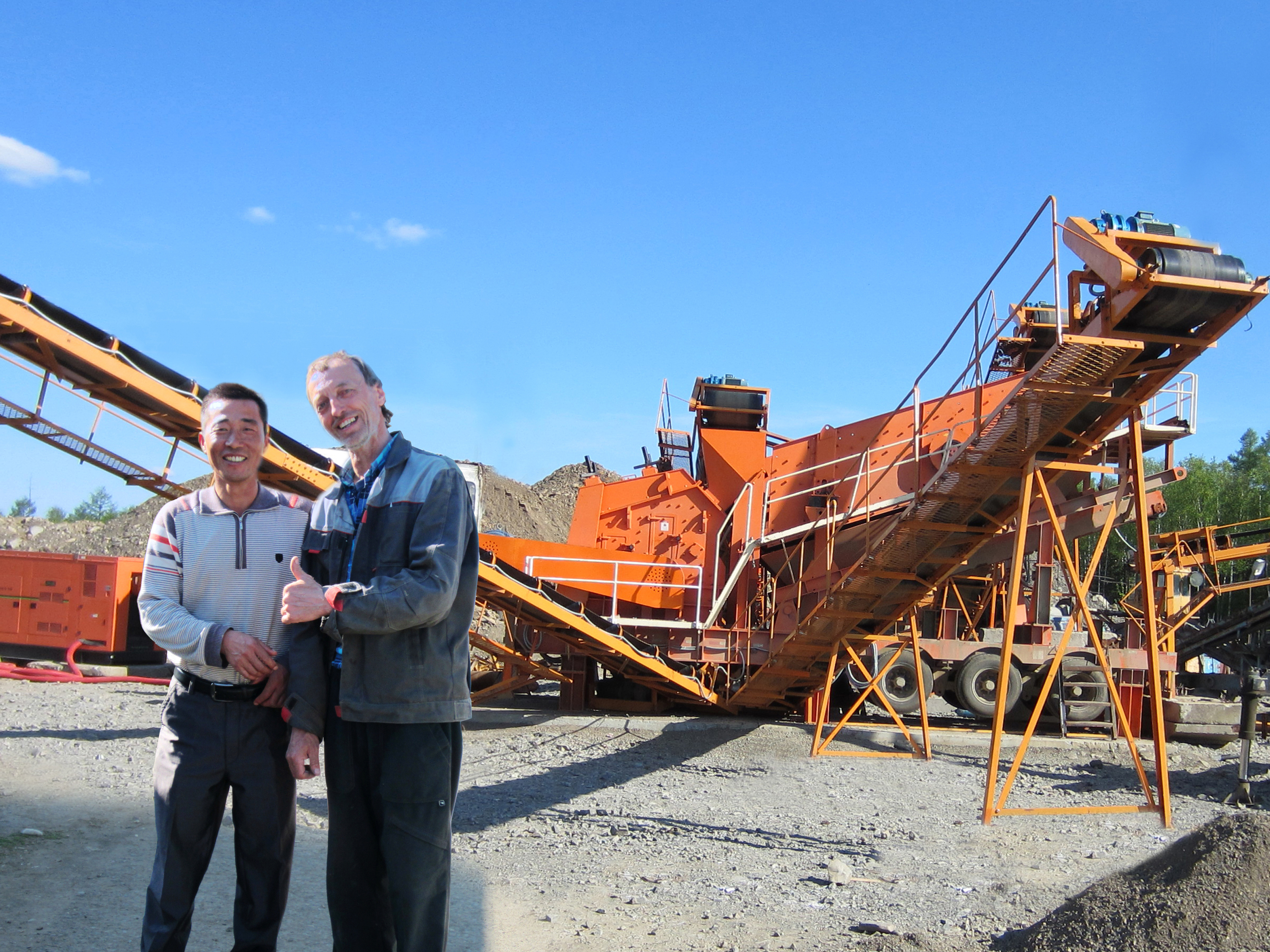 Mobile crushing plant for aggregate in Russia